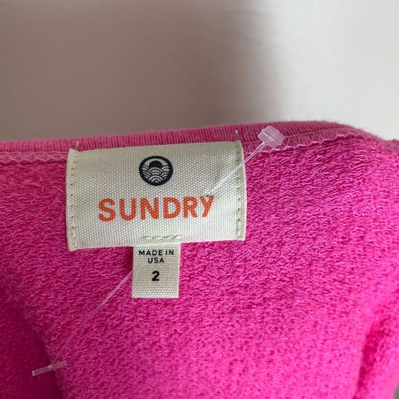 Sundry Graphic Sweatshirt Womens‎ Sz M Hot Pink - Picture 5 of 8